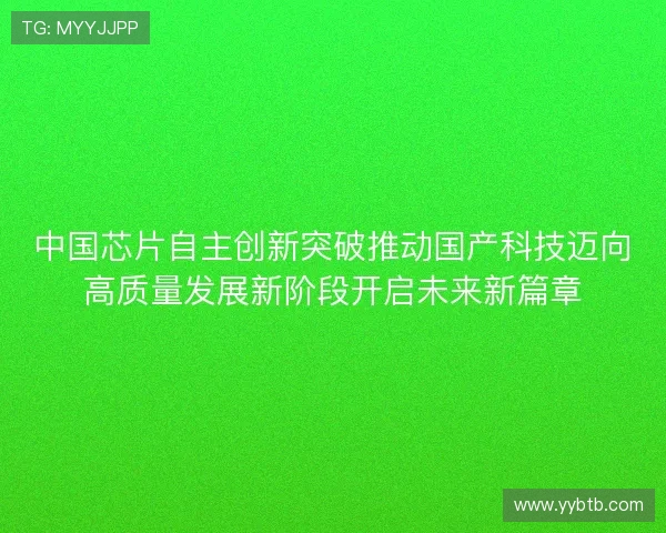 中国芯片自主创新突破推动国产科技迈向高质量发展新阶段开启未来新篇章